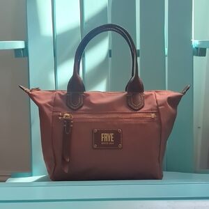 Frye Women's Brown Tote with Dark Brown Handles